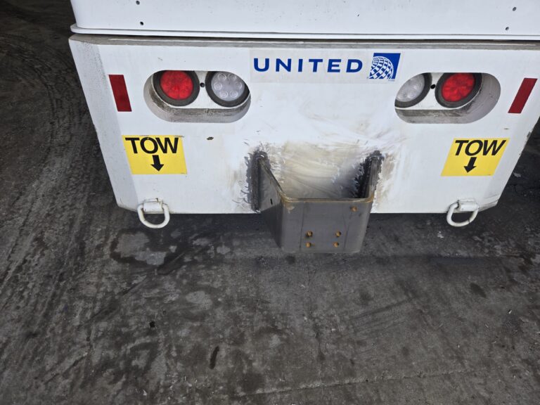 Custom welded tow hitch reinforcement repair completed on a commercial service truck for heavy duty towing applications in Pennsylvania.