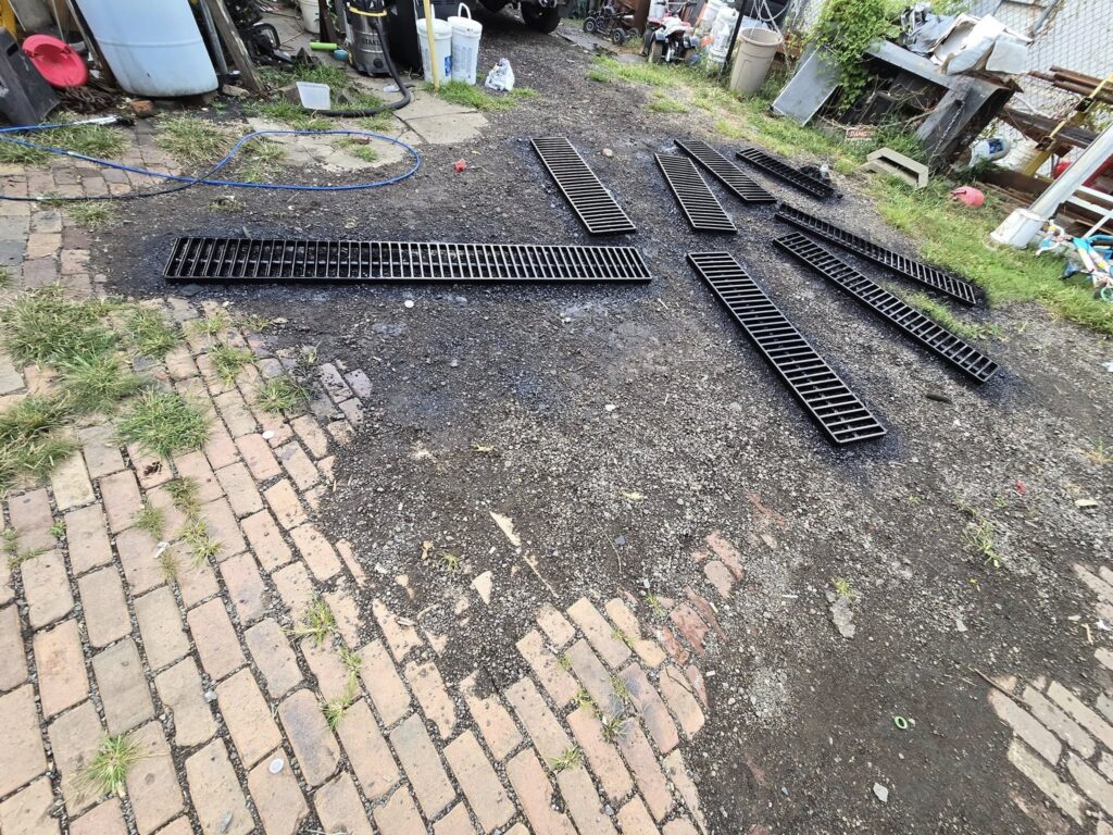 Custom welded steel drainage grates fabricated for industrial use in Pennsylvania