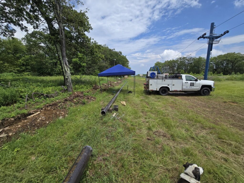 Mobile welding truck and equipment performing on site steel work in Pennsylvania