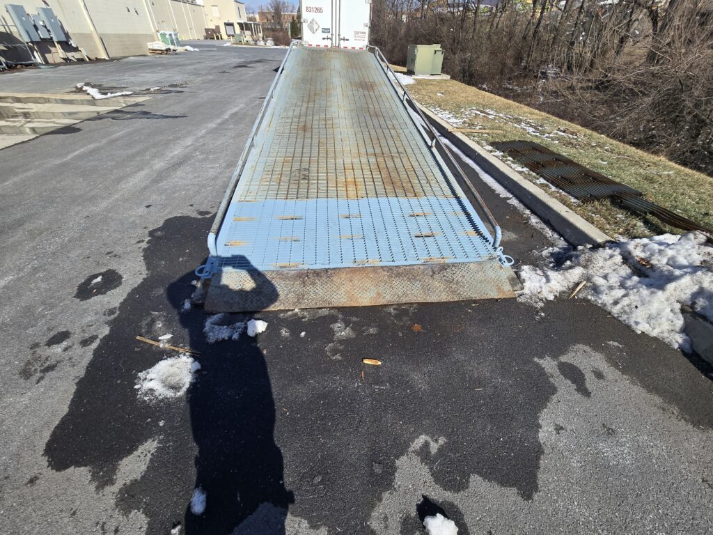 Custom steel loading ramp installed for truck loading and unloading