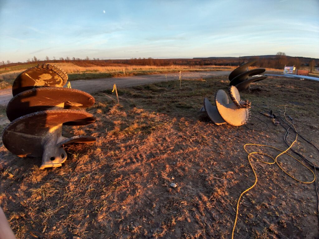 Field welding repair of heavy equipment auger components in Pennsylvania