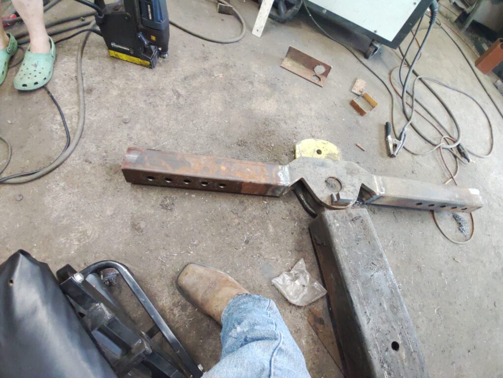 Custom metal hitch fabrication and welding repair in steel shop in Pennsylvania