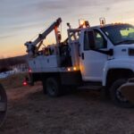 Mobile welding service truck providing on site welding at a commercial job site in Pennsylvania